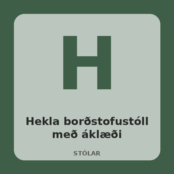 [BH-STL-002-01] Hekla borðstofustóll með áklæði (Eik, Grátt)