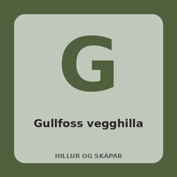 [BH-HIL-026-01] Gullfoss vegghilla (Eik)