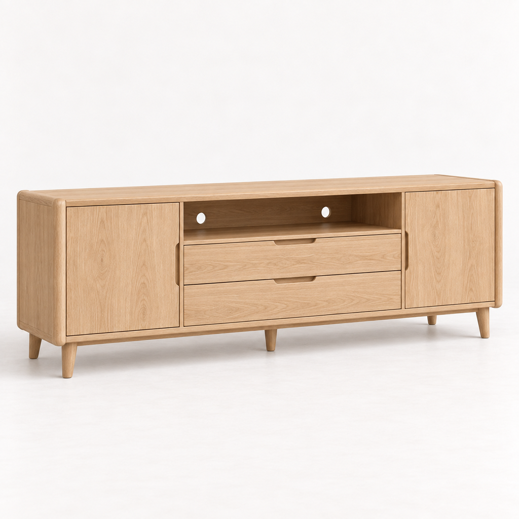 [BH-HIL-031-01] Glymur TV Unit (Oak)