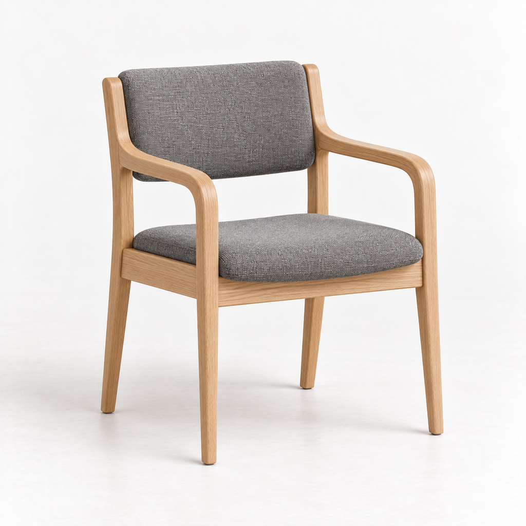 [BH-SKR-034-01] Kaldbakur Meeting Chair (Oak, Grey)