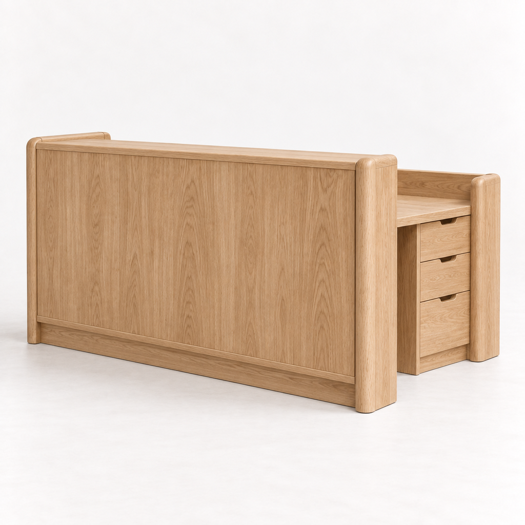 [BH-SKR-035-01] Búrfell Reception Desk (Oak)