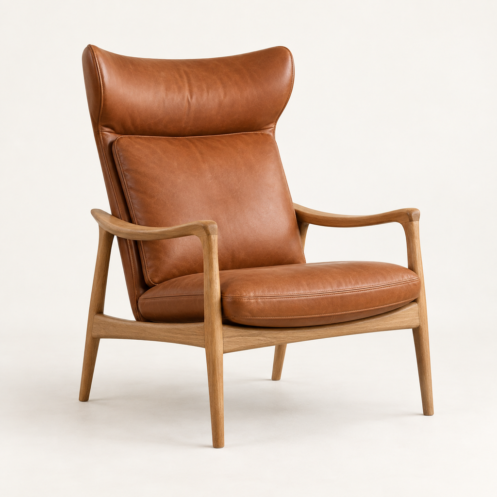 [BH-SOF-T04-01] Fjord Leather Lounge Chair