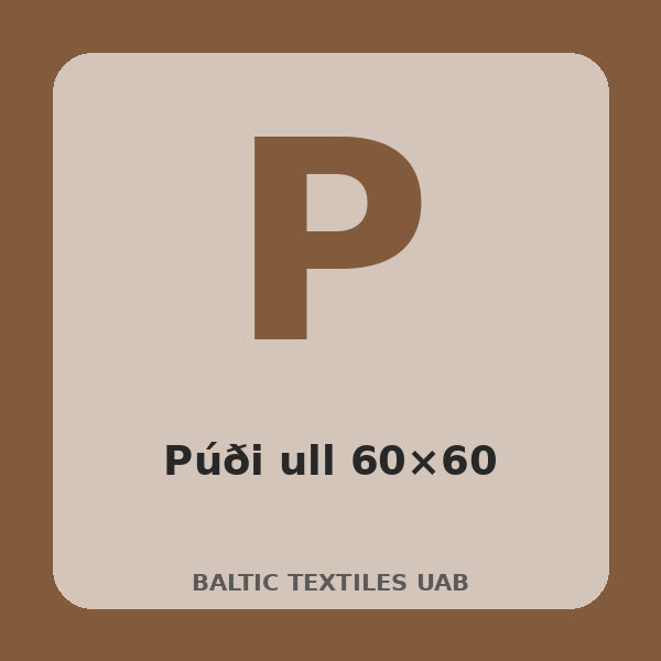 [BH-FYL-T19-01] Púði ull 60×60 (Grátt)